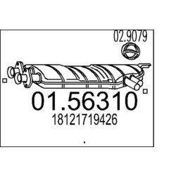 Stredný tlmič výfuku MTS 01.56310