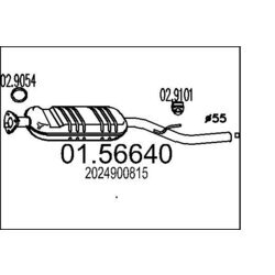 Stredný tlmič výfuku MTS 01.56640