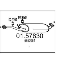 Stredný tlmič výfuku MTS 01.57830