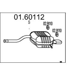 Koncový tlmič výfuku MTS 01.60112