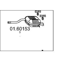 Koncový tlmič výfuku MTS 01.60153