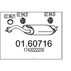 Koncový tlmič výfuku MTS 01.60716