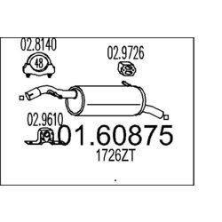 Koncový tlmič výfuku MTS 01.60875