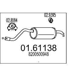 Koncový tlmič výfuku MTS 01.61138