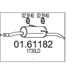 Koncový tlmič výfuku MTS 01.61182