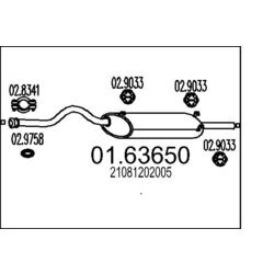 Koncový tlmič výfuku MTS 01.63650