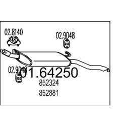 Koncový tlmič výfuku MTS 01.64250