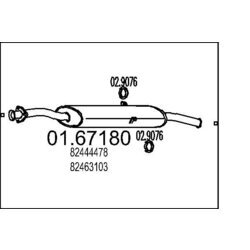 Koncový tlmič výfuku MTS 01.67180