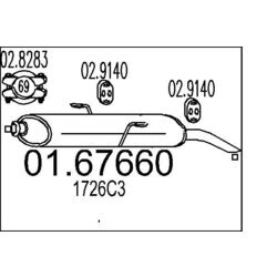 Koncový tlmič výfuku MTS 01.67660