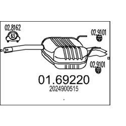 Koncový tlmič výfuku MTS 01.69220