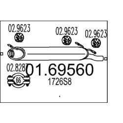 Koncový tlmič výfuku MTS 01.69560