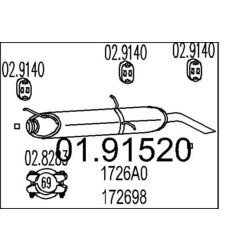 Koncový tlmič výfuku MTS 01.91520