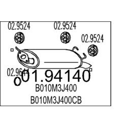 Koncový tlmič výfuku MTS 01.94140