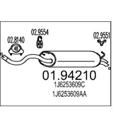 Koncový tlmič výfuku MTS 01.94210
