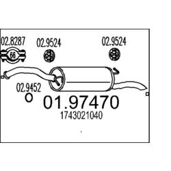 Koncový tlmič výfuku MTS 01.97470