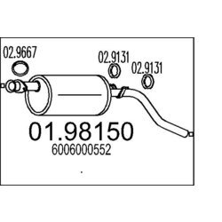 Koncový tlmič výfuku MTS 01.98150