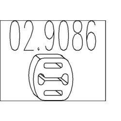 Doraz tlmiča výfuku MTS 02.9086