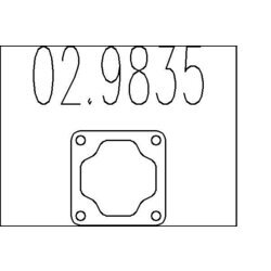 Tesnenie výfukovej trubky MTS 02.9835