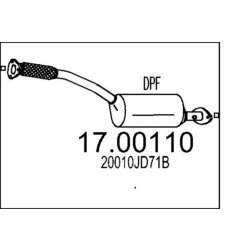 Filter sadzí/pevných častíc výfukového systému MTS 17.00110