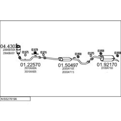 Výfukový systém MTS NISS27619A017180