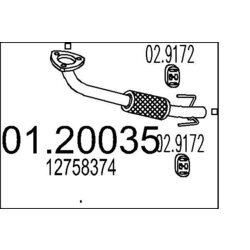Výfukové potrubie MTS 01.20035