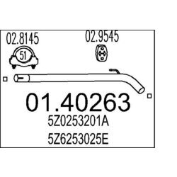 Výfukové potrubie MTS 01.40263