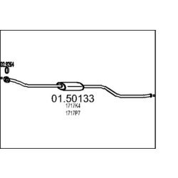 Stredný tlmič výfuku MTS 01.50133