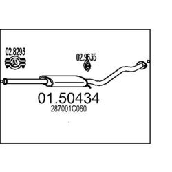 Stredný tlmič výfuku MTS 01.50434