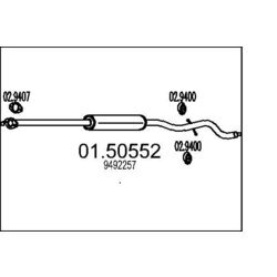 Stredný tlmič výfuku MTS 01.50552