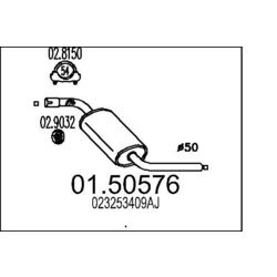 Stredný tlmič výfuku MTS 01.50576
