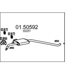 Stredný tlmič výfuku MTS 01.50592