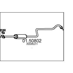 Stredný tlmič výfuku MTS 01.50802