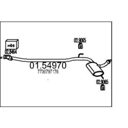 Stredný tlmič výfuku MTS 01.54970