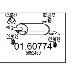 Koncový tlmič výfuku MTS 01.60774