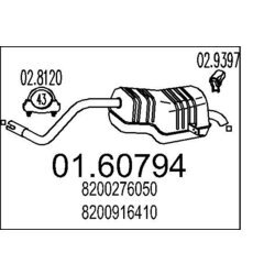 Koncový tlmič výfuku MTS 01.60794