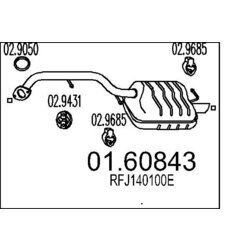 Koncový tlmič výfuku MTS 01.60843