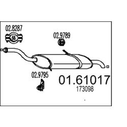 Koncový tlmič výfuku MTS 01.61017