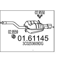 Koncový tlmič výfuku MTS 01.61145