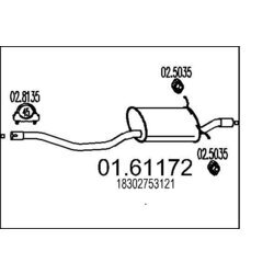 Koncový tlmič výfuku MTS 01.61172