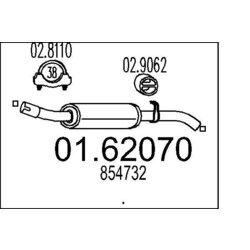 Koncový tlmič výfuku MTS 01.62070