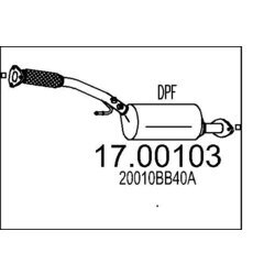 Filter sadzí/pevných častíc výfukového systému MTS 17.00103