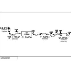 Výfukový systém MTS NISS29619A017180