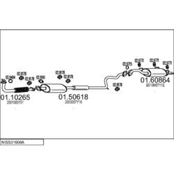 Výfukový systém MTS NISS31609A004188