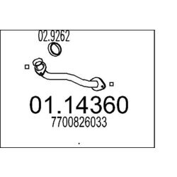 Výfukové potrubie MTS 01.14360