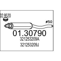 Predný tlmič výfuku MTS 01.30790
