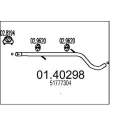 Výfukové potrubie MTS 01.40298