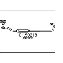 Stredný tlmič výfuku MTS 01.50218