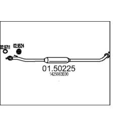 Stredný tlmič výfuku MTS 01.50225