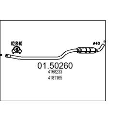Stredný tlmič výfuku MTS 01.50260