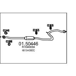 Stredný tlmič výfuku MTS 01.50446